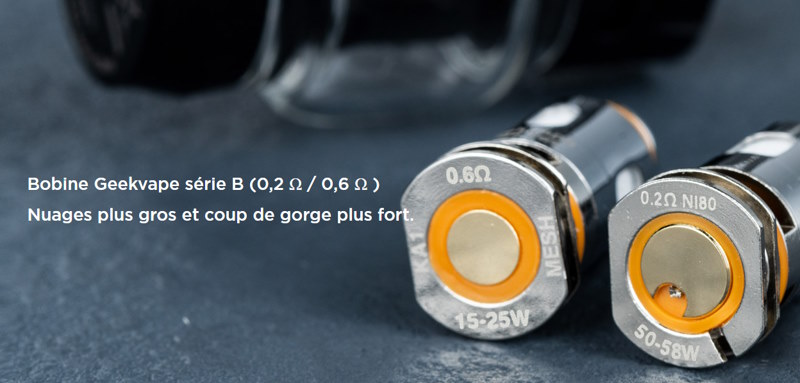 Résistances b série de la marque geekvape compatible avec le réservoir zeus nano et zeus nano 2