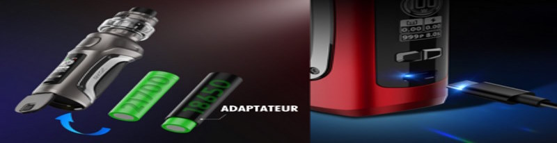 Kit mag solo avec accu 18650 ou 21700 adaptateur fourni promovap