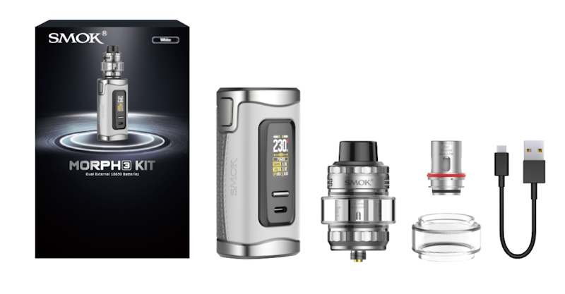 Contenu du kit morph 3 smok 230w promovap site discount