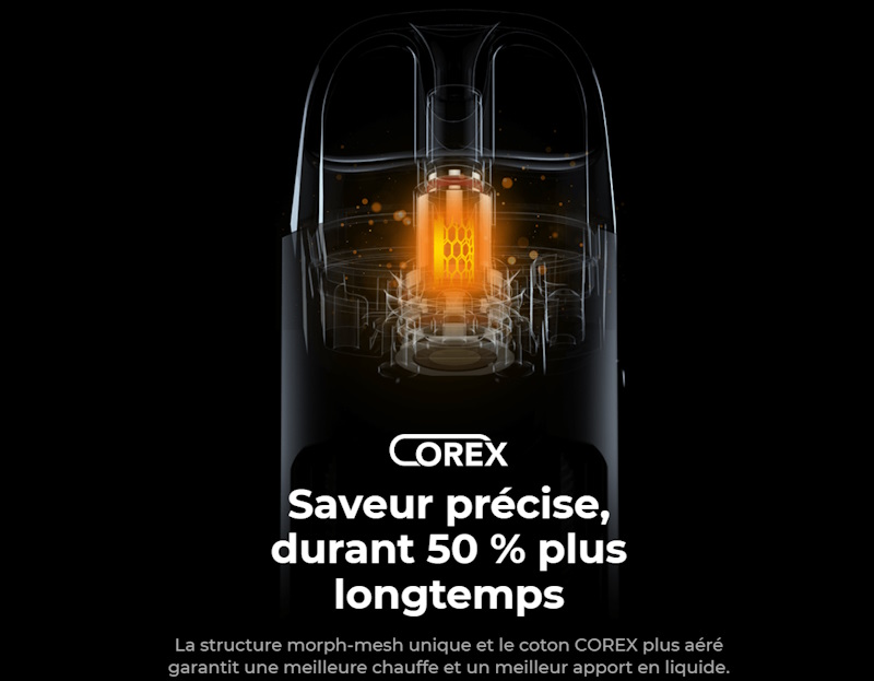 cartouche luxe xr max vaporesso cortex durabilité promovap