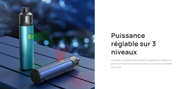 Le Bp stick Aspire a une puissance réglable jusqu'à 80watts il permet aussi de vapoter sans déclencher le bouton fire