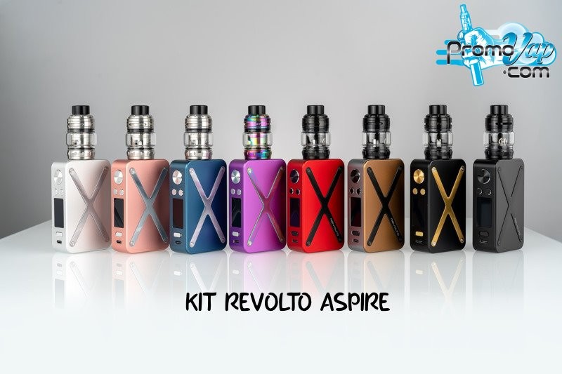 Coloris descriptif kit revolto Aspire 220w huracan 6ml disponible chez promovap