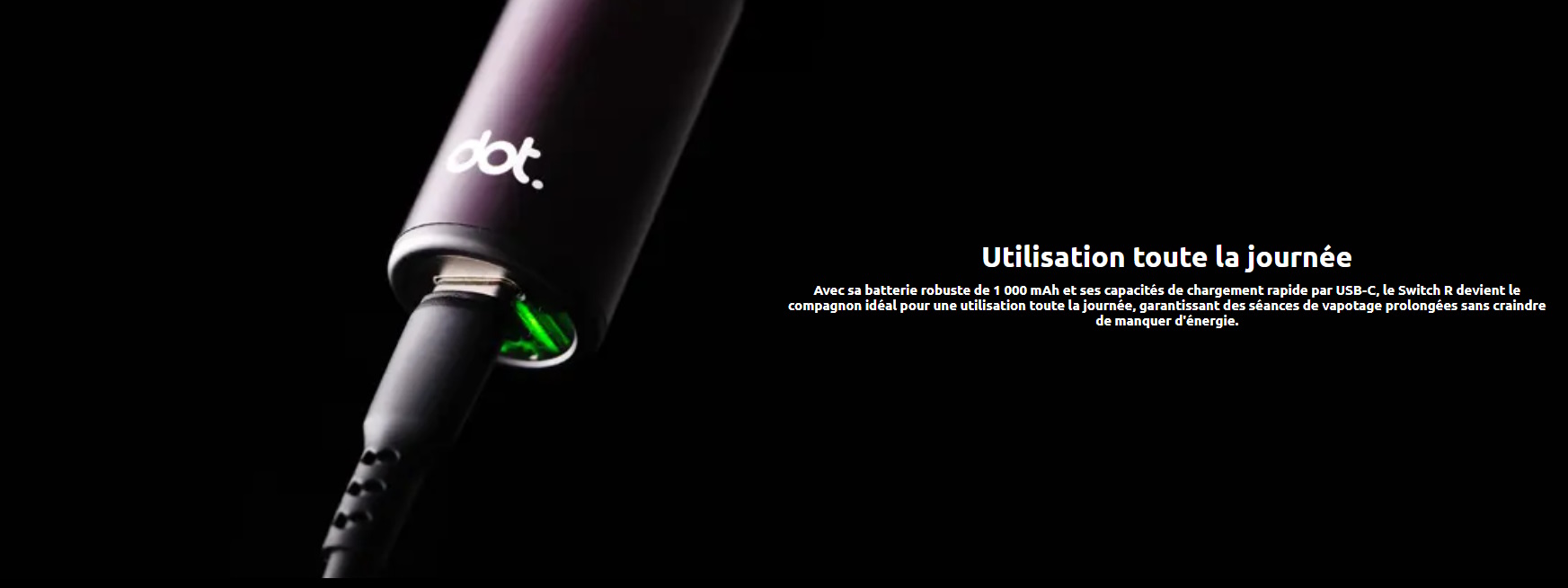 Batterie intégrée de 1000mah dot switch R dotmod promovap site internet