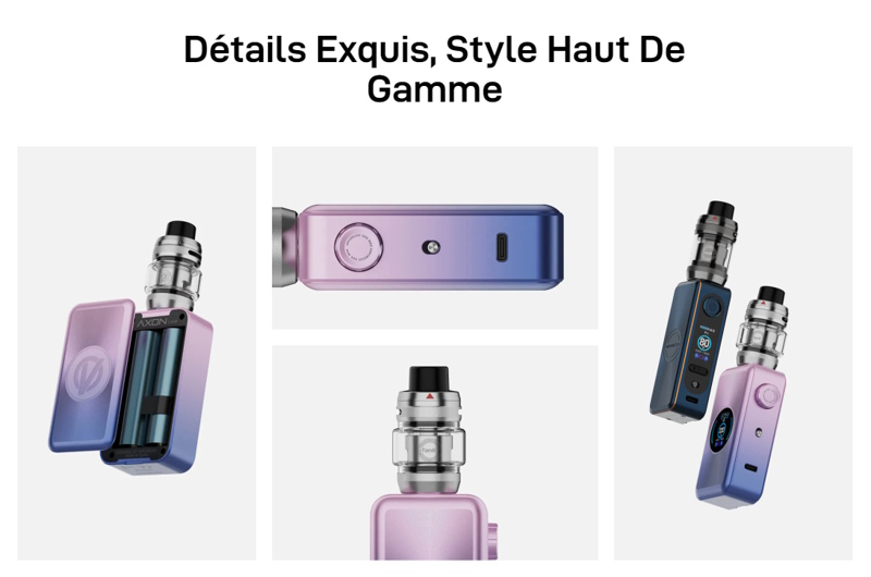 Kit gen max Vaporesso 220w 6ml de contenance bouton molette promovap site internet discount