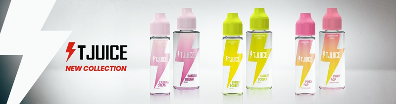 Gamme t juice 100ml e-liquide gourmand et fruitée pour une plaisir de vape instantané