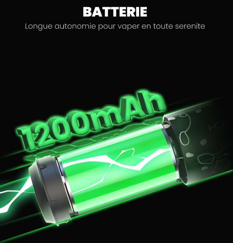 Pod aio purely batterie 2500mah en chargement rapide