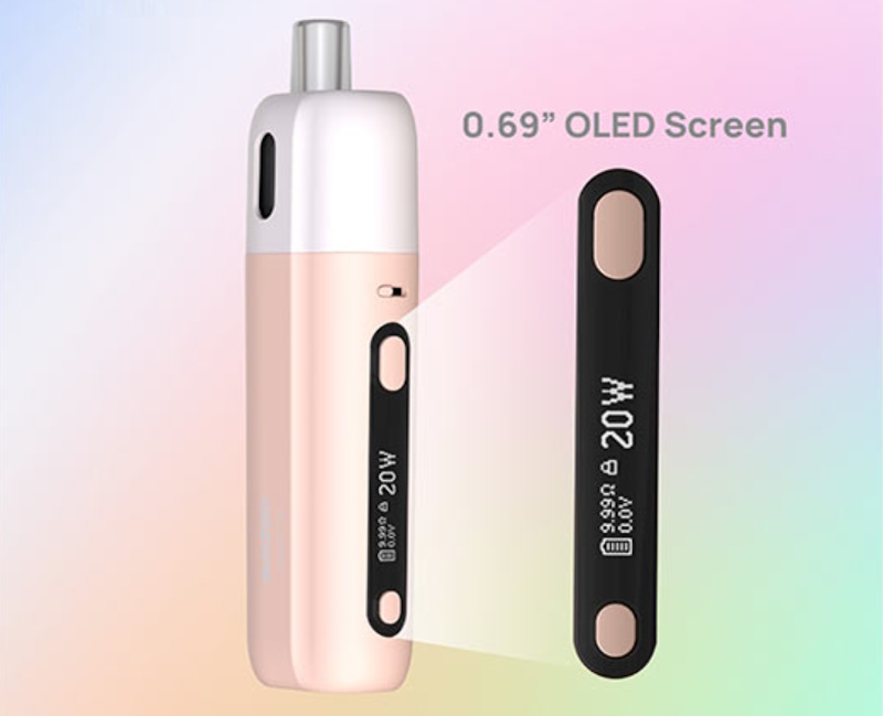 fluffi pod aspire ecran oled 1500mah tirage automatique promovap