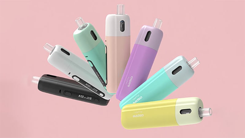pod fluffi aspire 7 couleurs différentes 1500mah compact
