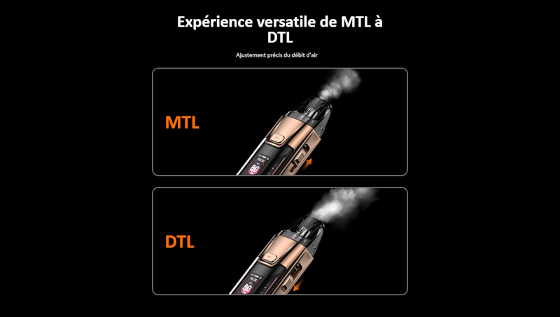 pod luxe xr max 2 tirage mtl saveur et faible vapeur à dl pour un max de vaêur